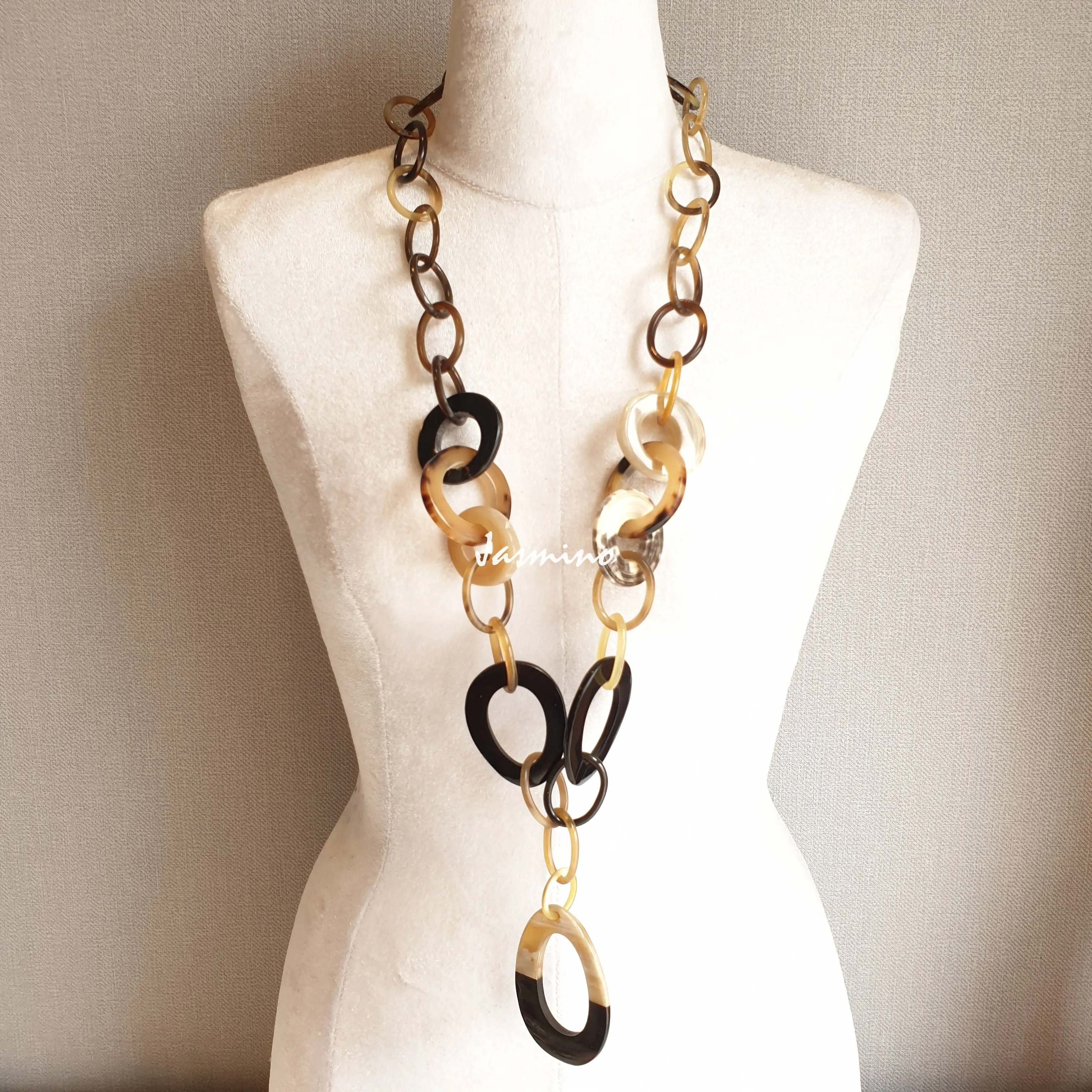 Buffalo Horn Necklace J17405, Natural Handmade from Vietnam
