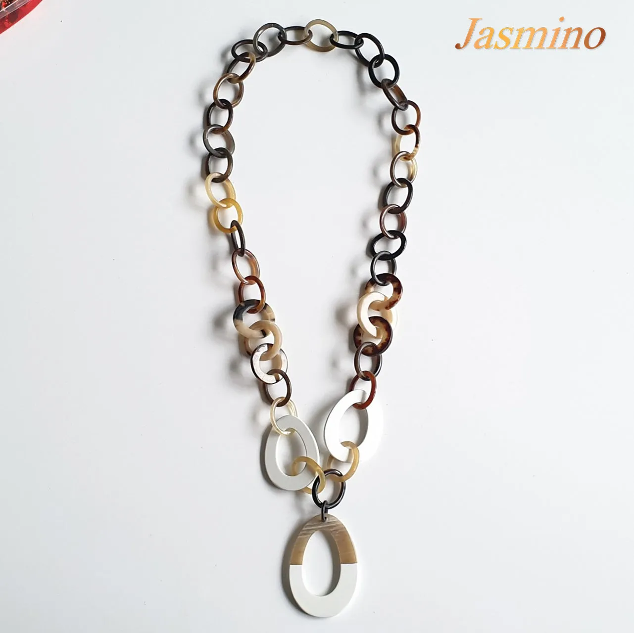 Buffalo Horn Necklace J17405, Natural Handmade from Vietnam