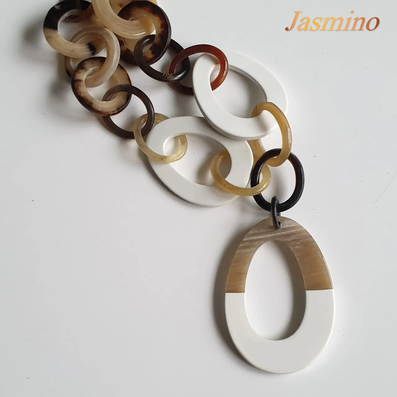 Buffalo Horn Necklace J17405, Natural Handmade from Vietnam