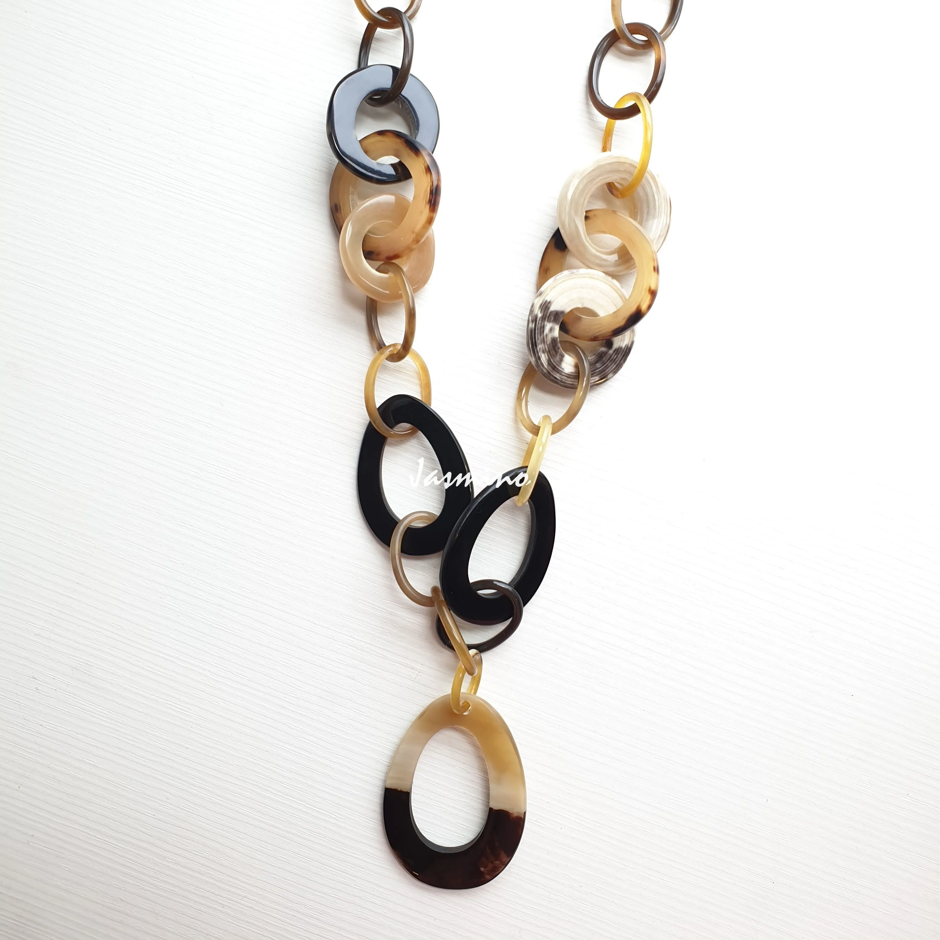 Buffalo Horn Necklace J17405, Natural Handmade from Vietnam