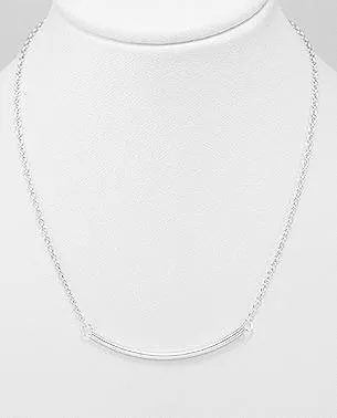 Minimalist Bar Daily .925 Sterling Silver Waterproof Necklace