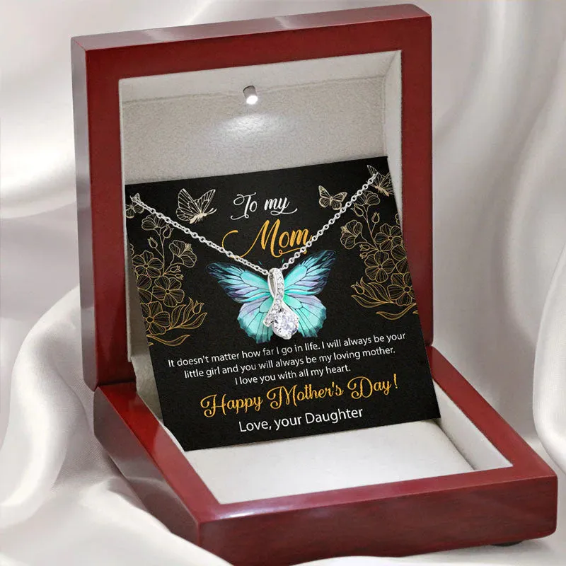Personalized Gifts for Mom from Daughter, Custom Alluring Beauty Luxury Necklace