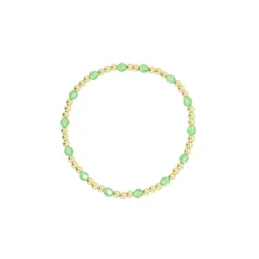 Stretchy August Birthstone Adult Dotted Bracelet (3MM   4MM beads)