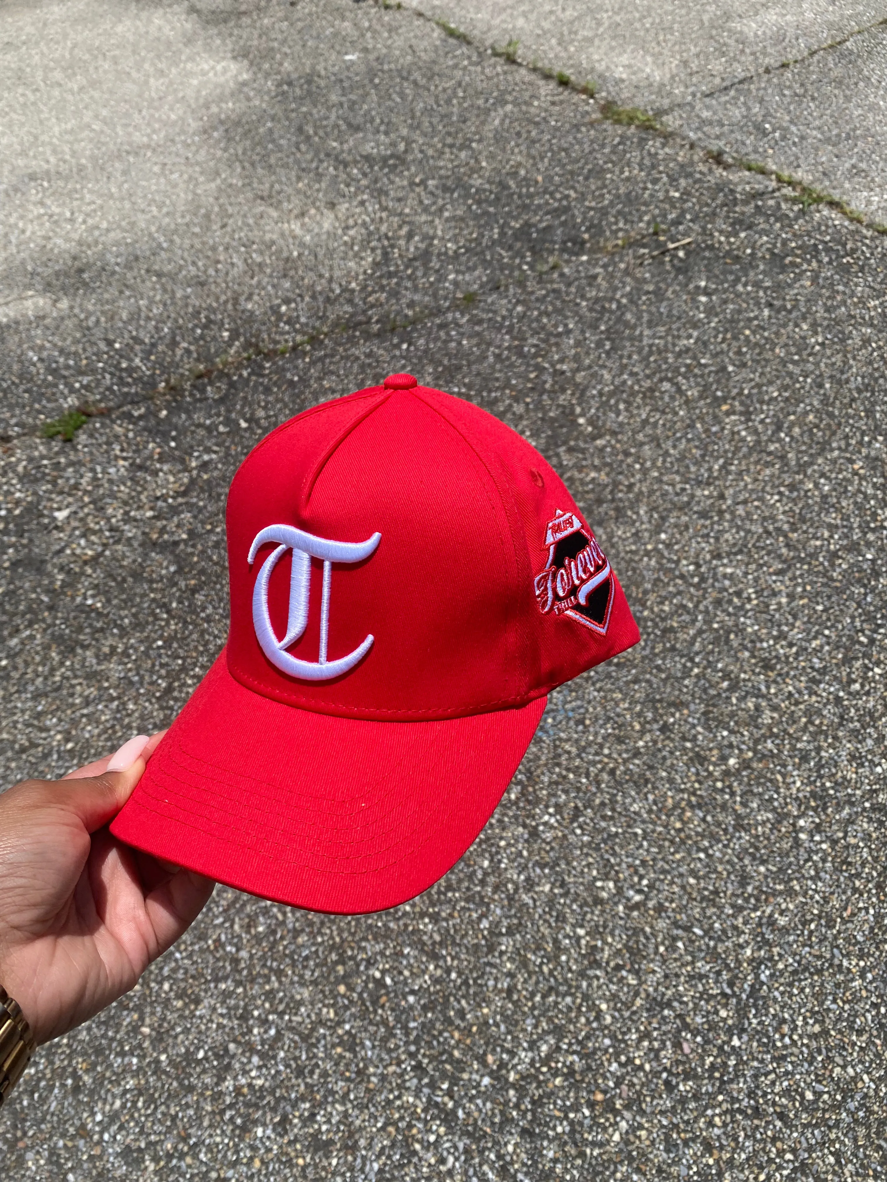 Trillest Red/White Snapback Hat